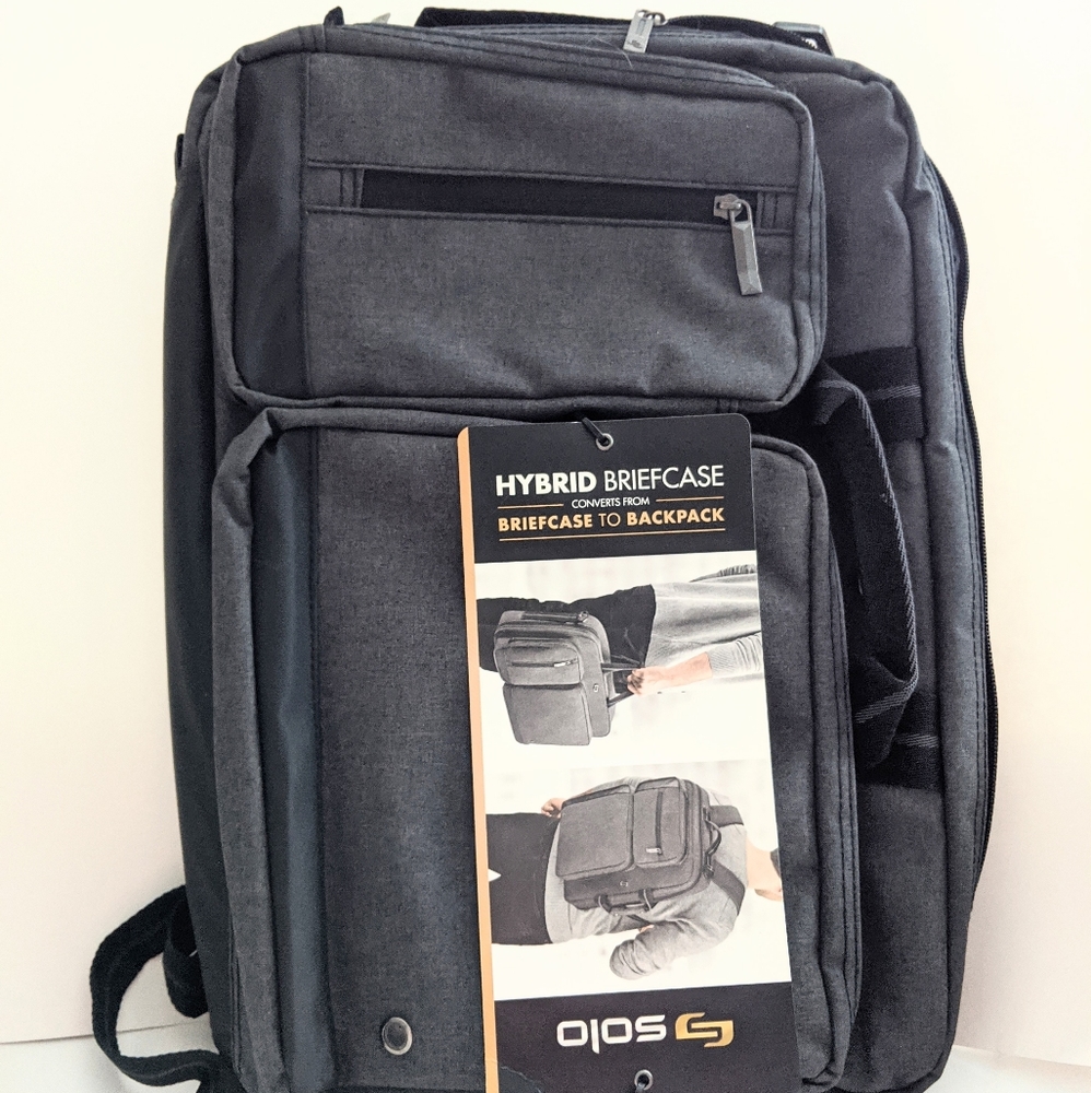 New! Solo Men's Solo hybrid briefcase